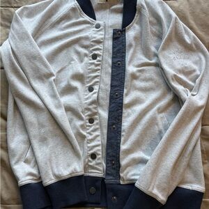 The Normal Brand Light Gray and Navy Jacket